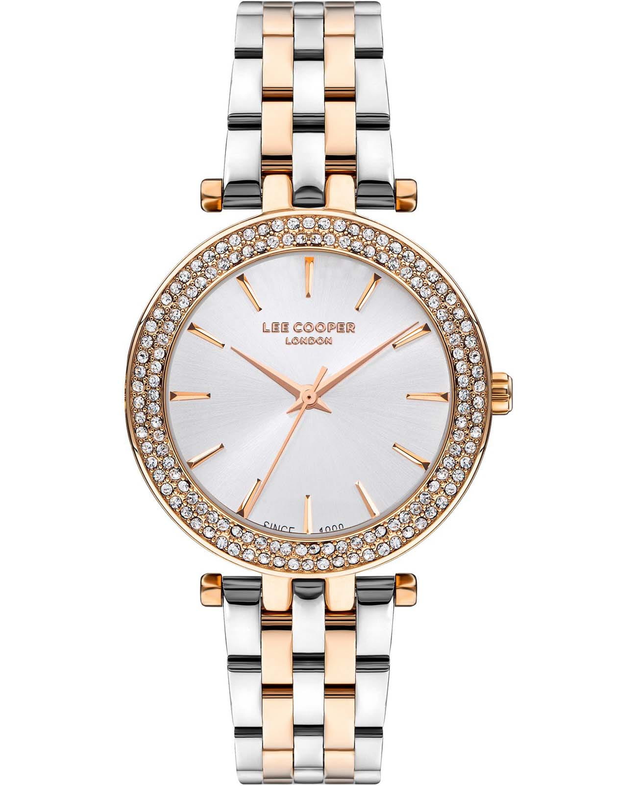 Lee Cooper Lee Cooper LC07864.530  LC07864.530 кварцевые женские часы серебристый циферблат, браслет нержавеющая сталь с ip-покрытием — вид спереди