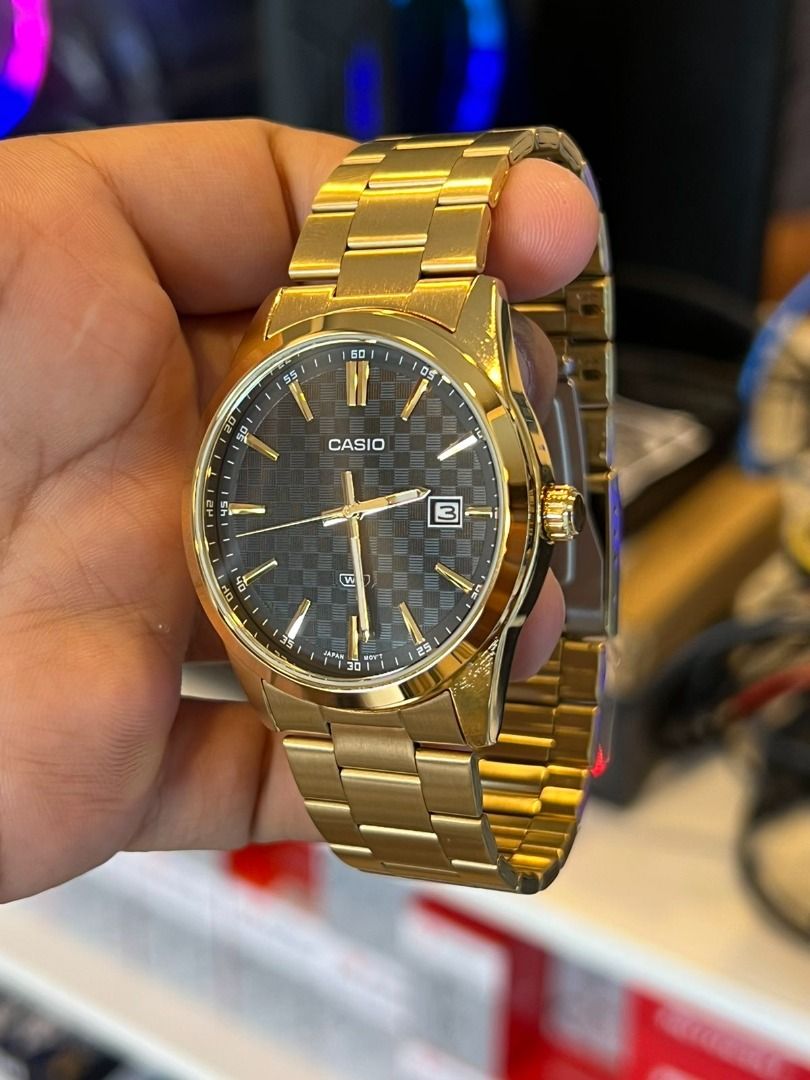 Casio Casio Collection MTP-VD03G-1AUDF (MTP-VD03G-1A), collection япония мужские часы на браслете сталь с ip покрытием боковой вид