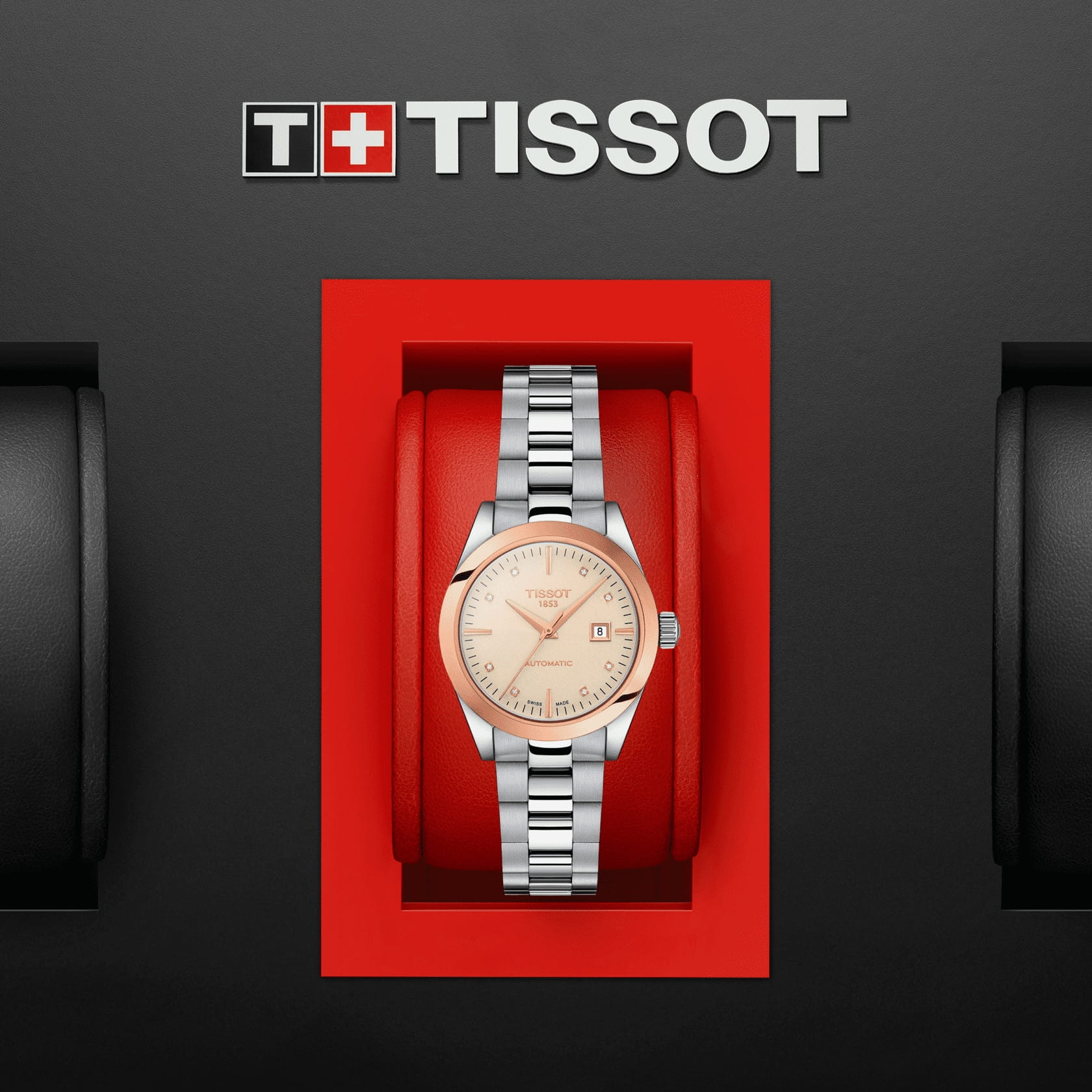 Tissot Tissot T-My Lady Automatic 18K Gold T930.007.41.266.00 T My Lady, наручные женские часы фото под углом