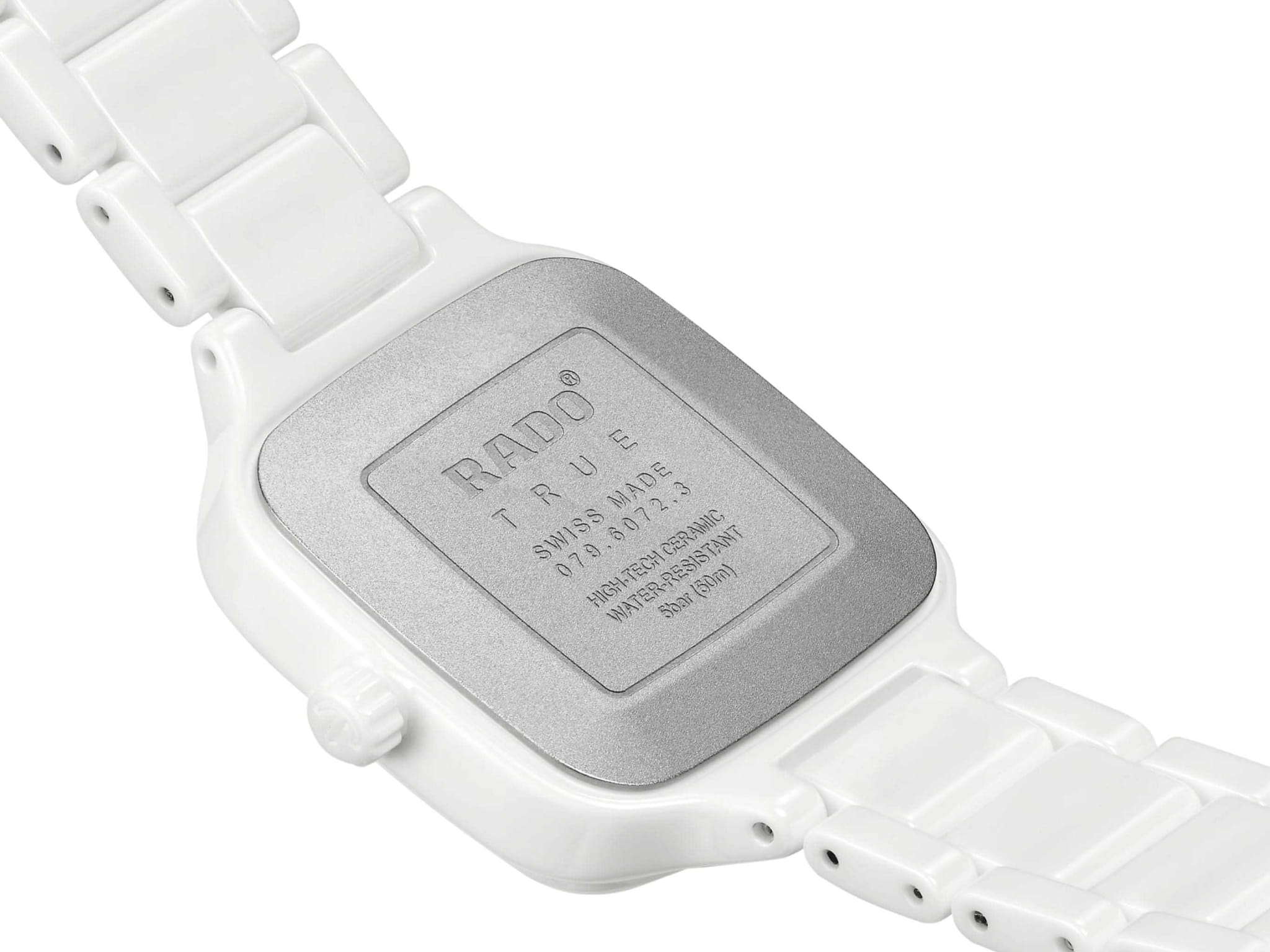 Rado Rado True Square R27072012, true square швейцария женские часы на браслете высокотехнологичная керамика + титан боковой вид