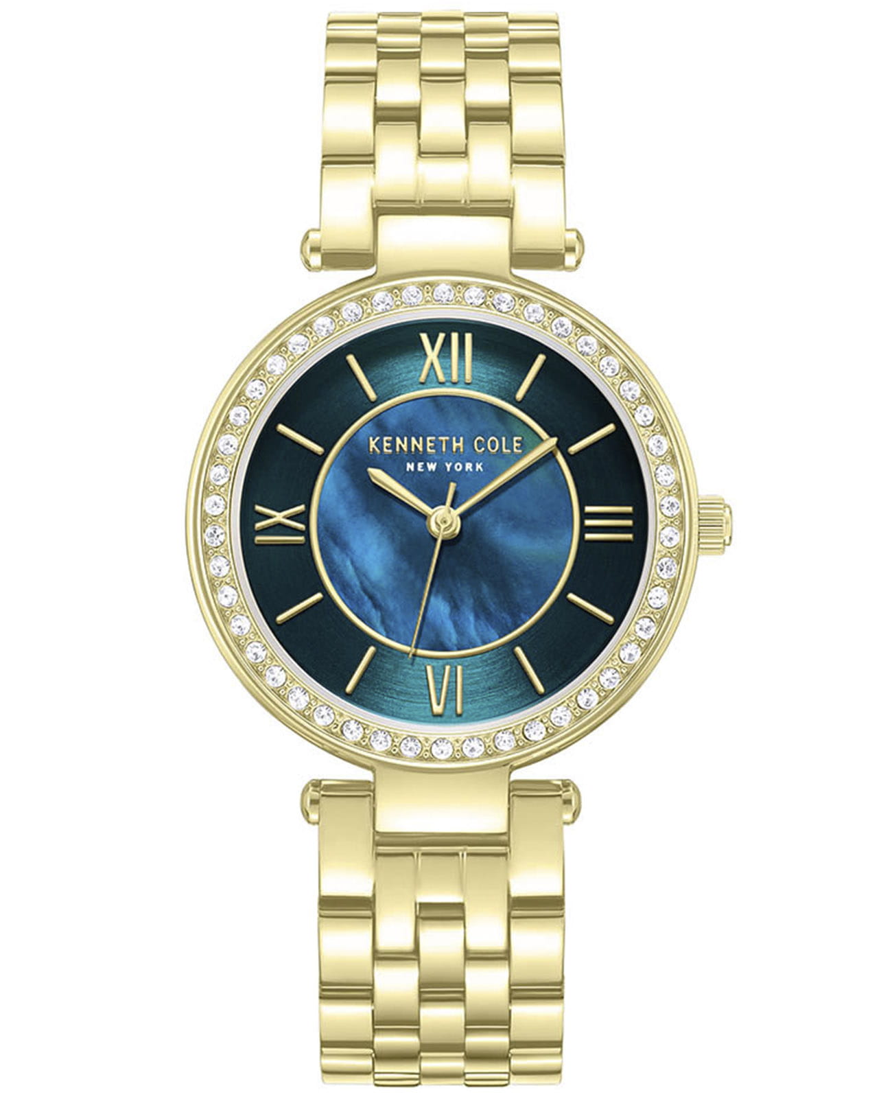 Kenneth Cole Kenneth Cole Modern Classic KCWLG0062202  KCWLG0062202 кварцевые женские часы синий циферблат, браслет нержавеющая сталь с ip-покрытием — вид спереди
