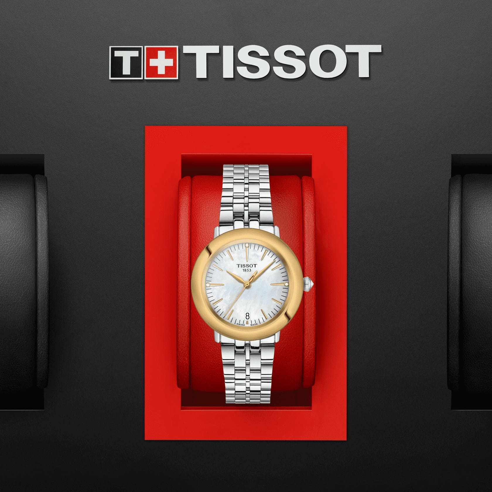 Tissot Tissot T-Gold Glendora 18K Gold T929.210.41.116.01 кварцевые женские часы часы крупный план перламутровый циферблата