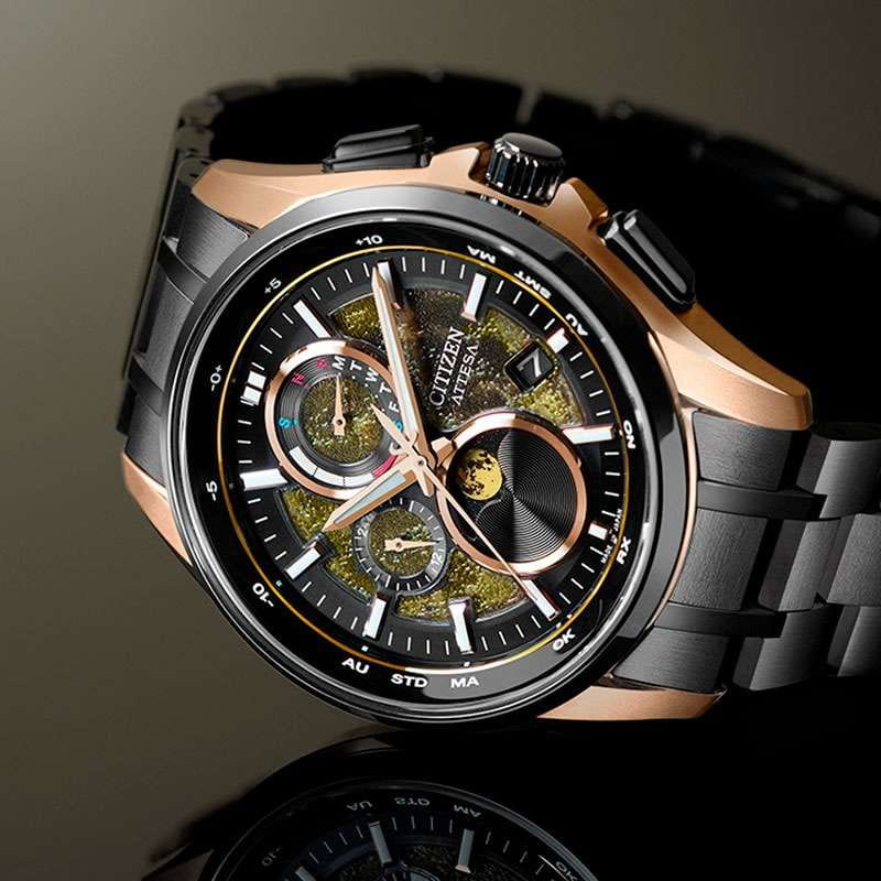 Citizen Citizen Attesa BY1009-64Y мужские часы черный циферблат на запястье