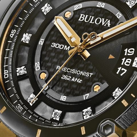 Bulova Bulova Precisionist 98D156 мужские часы черный циферблат на запястье