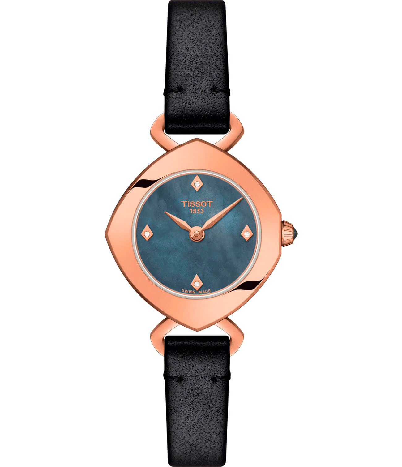 Tissot Tissot Femini-T T113.109.36.126.00  T1131093612600 кварцевые женские часы перламутровый циферблат, браслет кожаный — вид спереди