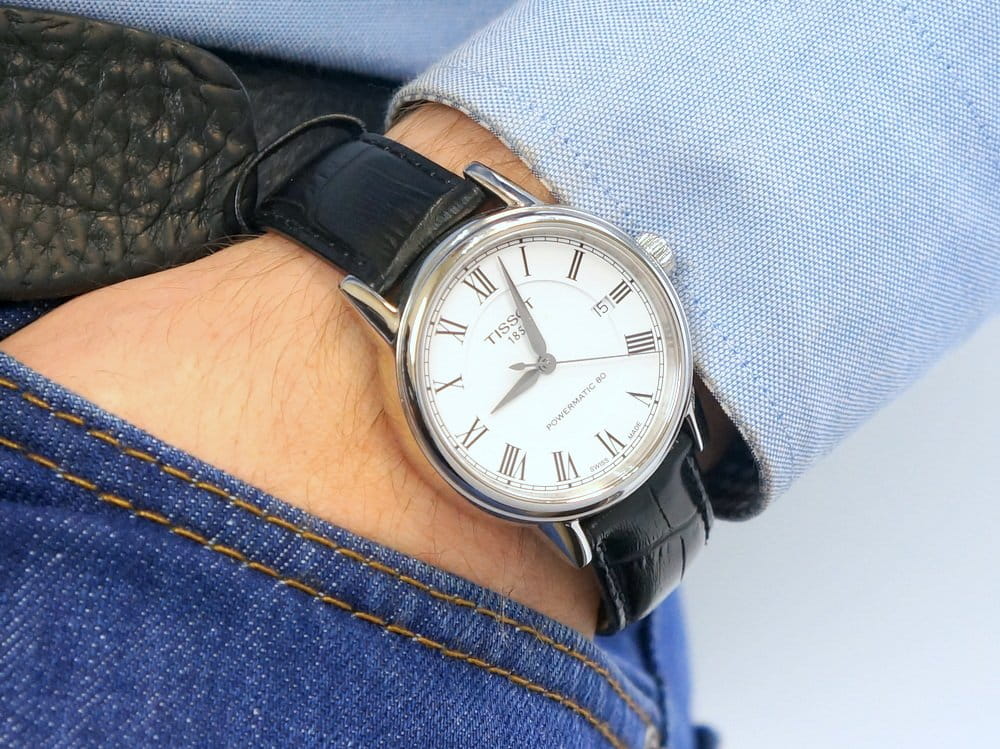 Tissot Tissot Carson Powermatic 80 T085.407.16.013.00, t-classic швейцария мужские часы на браслете кожаный боковой вид