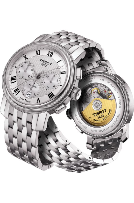Tissot Tissot Bridgeport Automatic Valjoux T097.427.11.033.00 Bridgeport, наручные мужские часы фото под углом