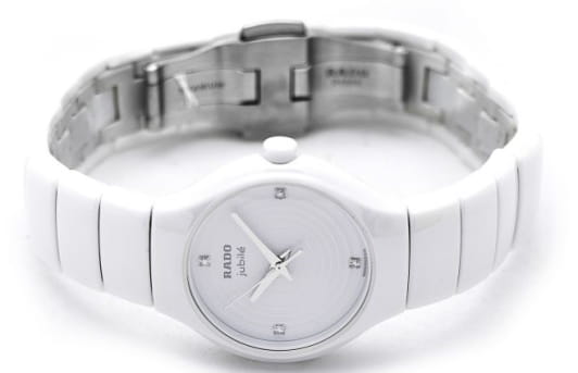 Rado Rado True R27696712, true швейцария женские часы на браслете высокотехнологичная плазменная керамика боковой вид