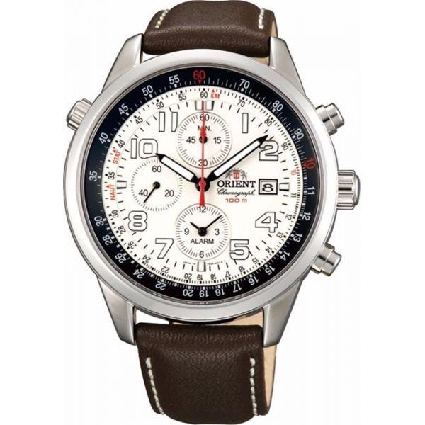 Orient Orient TD0900AW (FTD0900AW)  FTD0900AW кварцевые мужские часы белый циферблат, браслет 18-каратное желтое золото — вид спереди