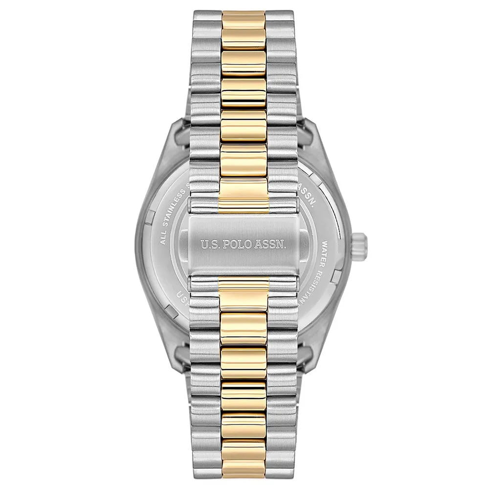 U.S. Polo Assn. U.S. Polo Assn. Fundamental USPA1100B-06,  сша мужские часы на браслете нержавеющая сталь с pvd-покрытием боковой вид