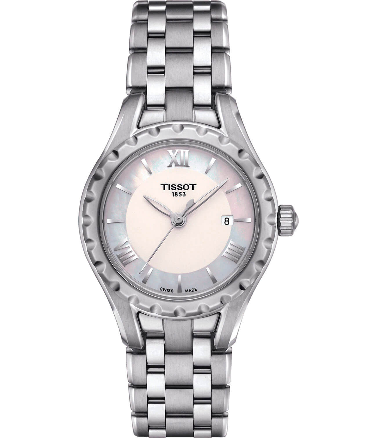 Tissot Tissot Lady Small T072.010.11.118.00 Small T0720101111800 кварцевые женские часы перламутровый циферблат, браслет нержавеющая сталь — вид спереди
