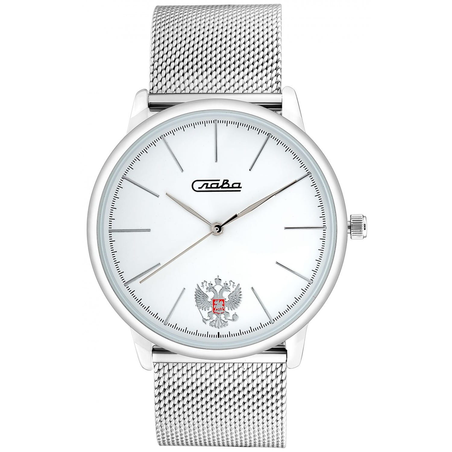 Слава Слава Традиция 1721978/2035-100 кварцевые мужские часы часы крупный план белый циферблата