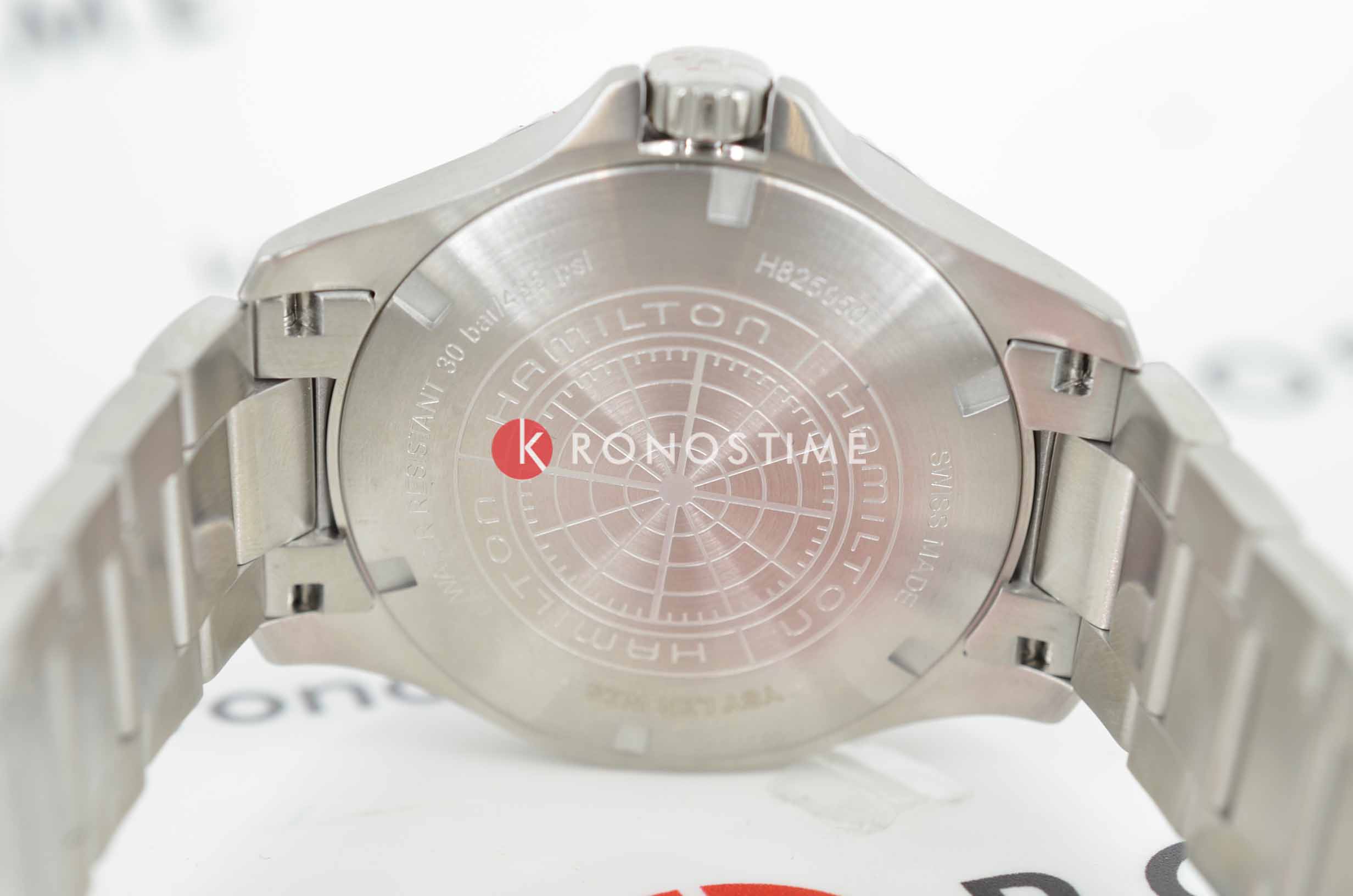Hamilton Hamilton Khaki Navy Scuba Automatic H82505140 механические мужские часы часы крупный план синий циферблата