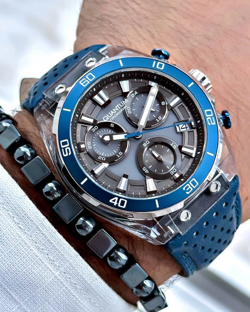 Оригинальные часы Quantum Quantum Powertech PWG1107.369 кварцевые калибр механизма  общий вид