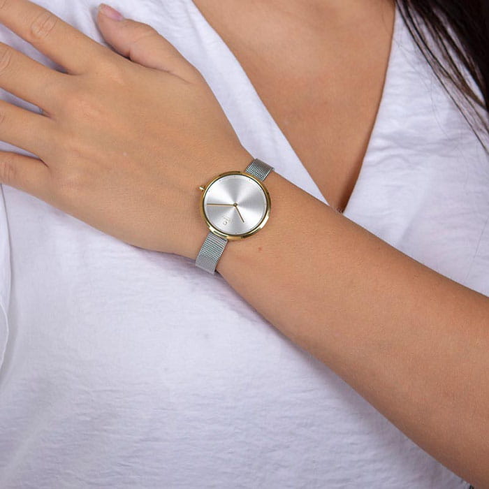 Obaku Obaku V227LXGIMC кварцевые женские часы часы крупный план серебристый циферблата