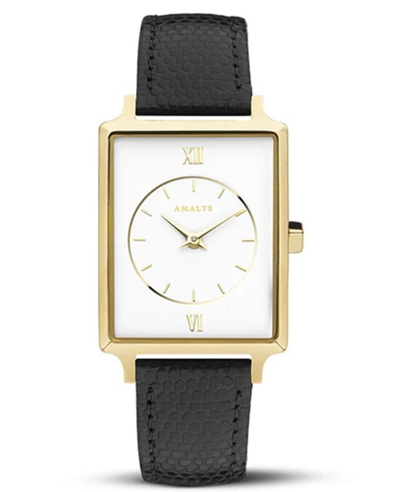 Amalys Amalys Hepburn AMW-154  AMW-154 кварцевые женские часы белый циферблат, браслет кожаный — вид спереди