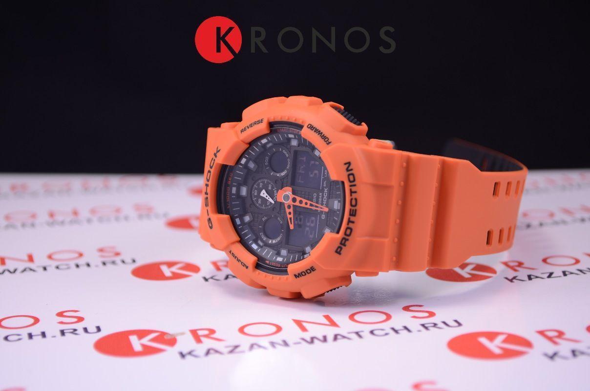 Casio Casio G-Shock GA-100L-4A GA-100, наручные мужские часы фото под углом