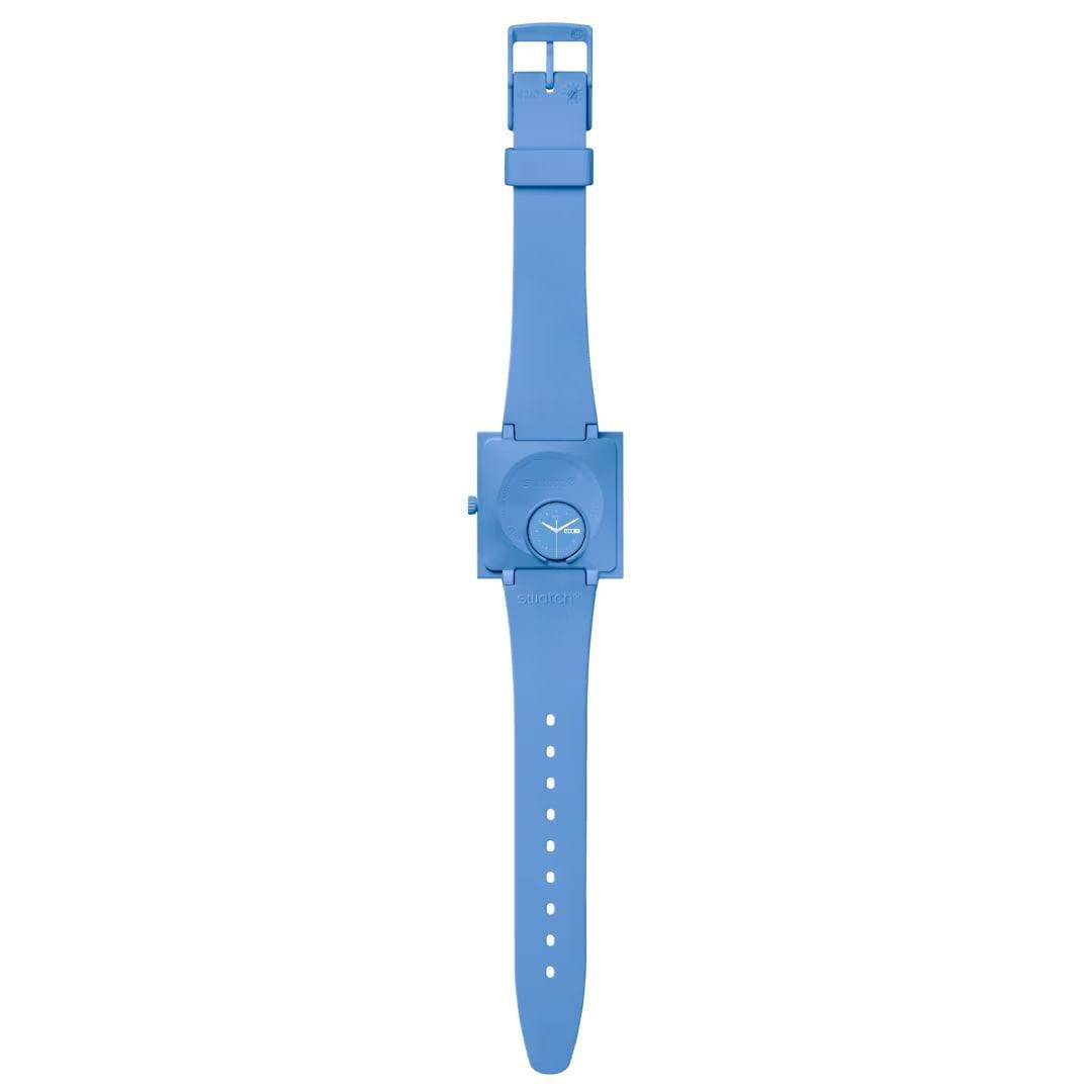 Оригинальные часы Swatch Swatch Square Bioceramic Standard SO34S700 кварцевые калибр механизма  общий вид