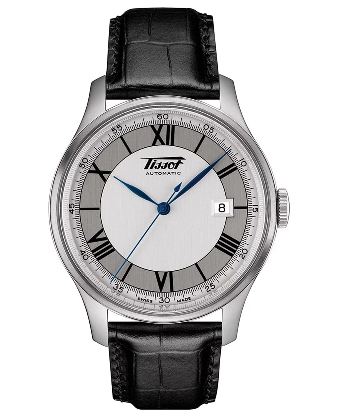 Tissot Tissot Heritage Angola 45 Year's Independance Limited Edition T66.1.723.34  T66172334 механические мужские часы белый циферблат, браслет кожаный — вид спереди