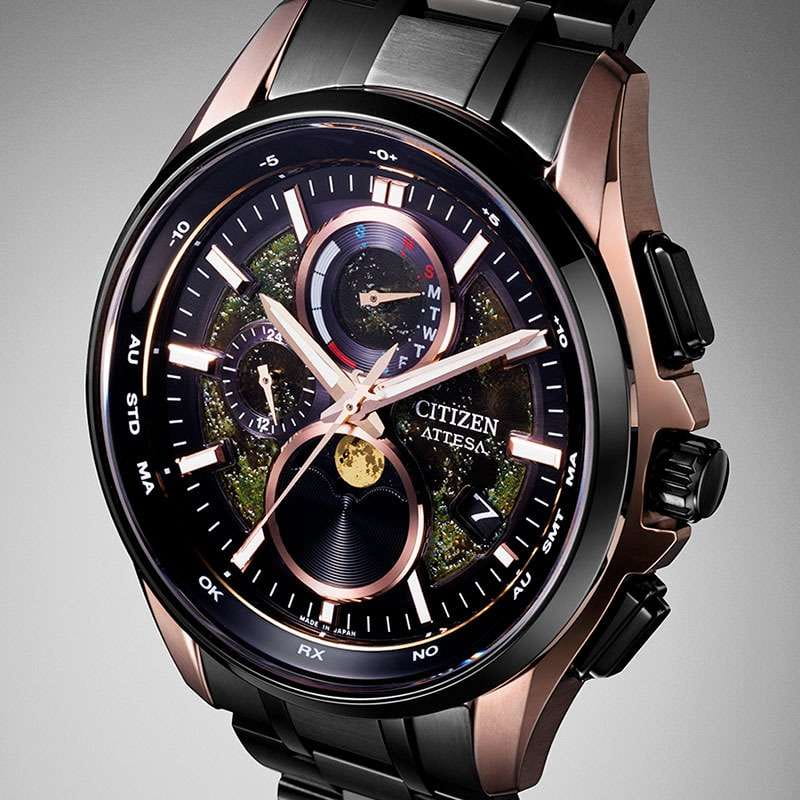 Citizen Citizen Attesa BY1009-64Y кварцевые мужские часы часы крупный план черный циферблата