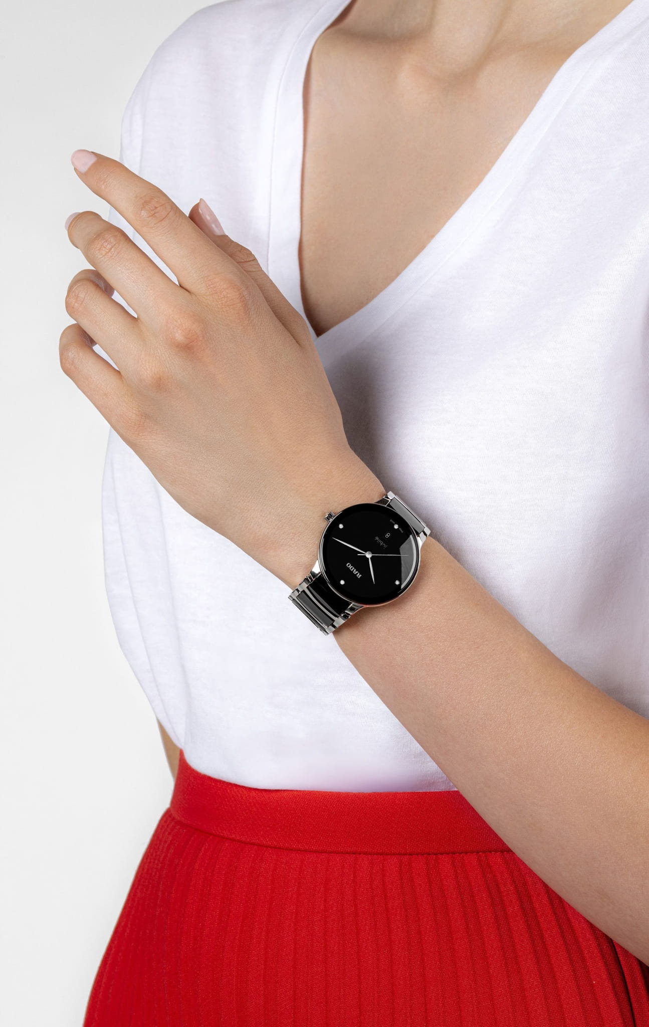 Оригинальные часы Rado Rado Centrix Diamonds R30021712 кварцевые калибр механизма  общий вид