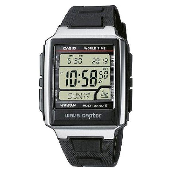 Casio CASIO WAVE CEPTOR WV-59E-1A  WV-59E-1AVEG кварцевые мужские часы серый циферблат, браслет нержавеющая сталь — вид спереди