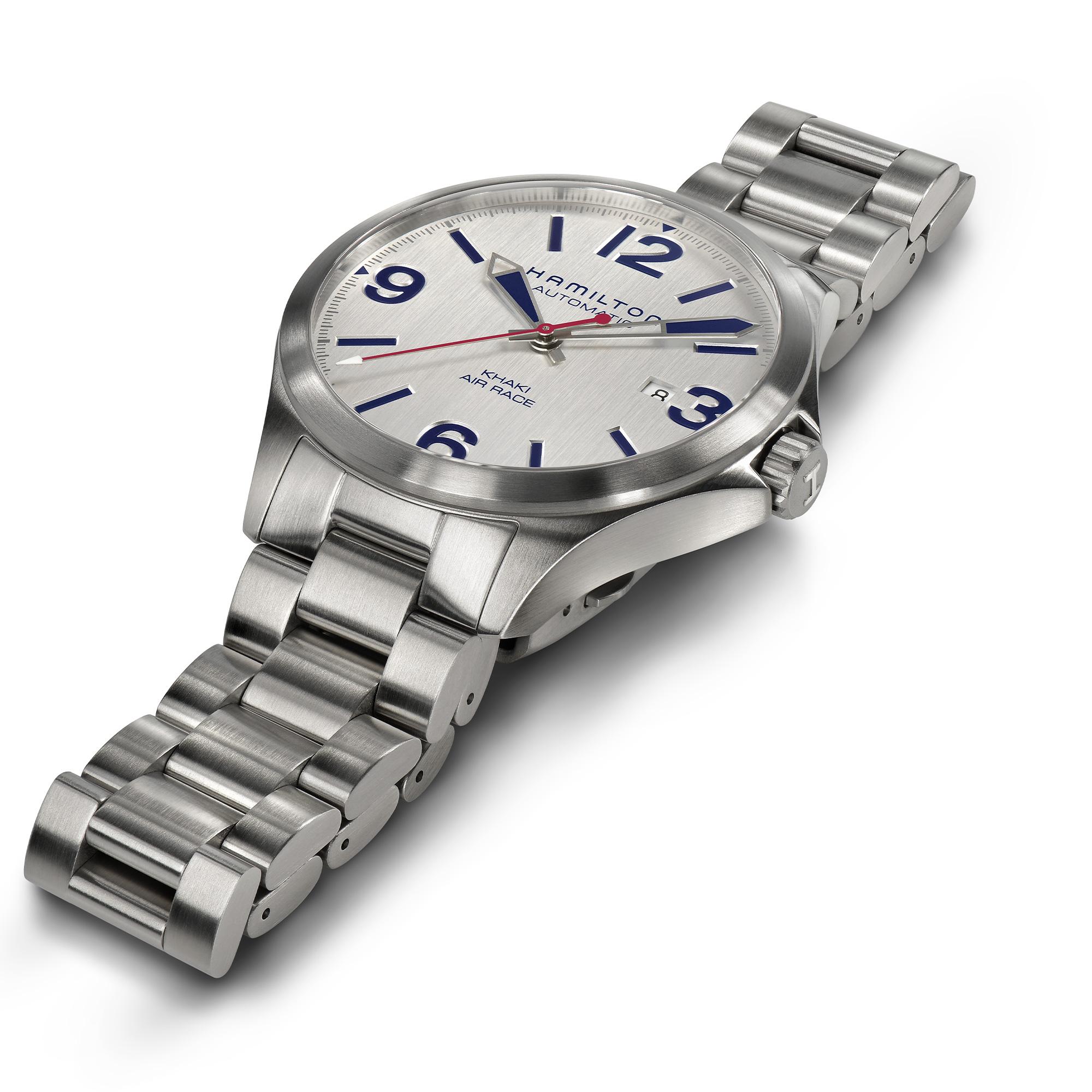 Hamilton Hamilton Khaki Aviation Air Race Auto H76525151 мужские часы белый циферблат на запястье