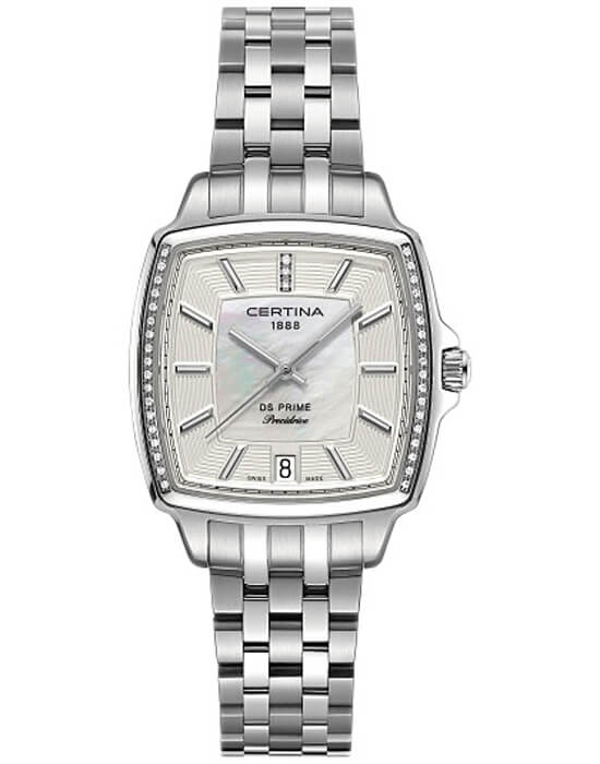 Certina Certina DS Prime C028.310.61.116.00  C0283106111600 кварцевые женские часы перламутровый циферблат, браслет нержавеющая сталь — вид спереди