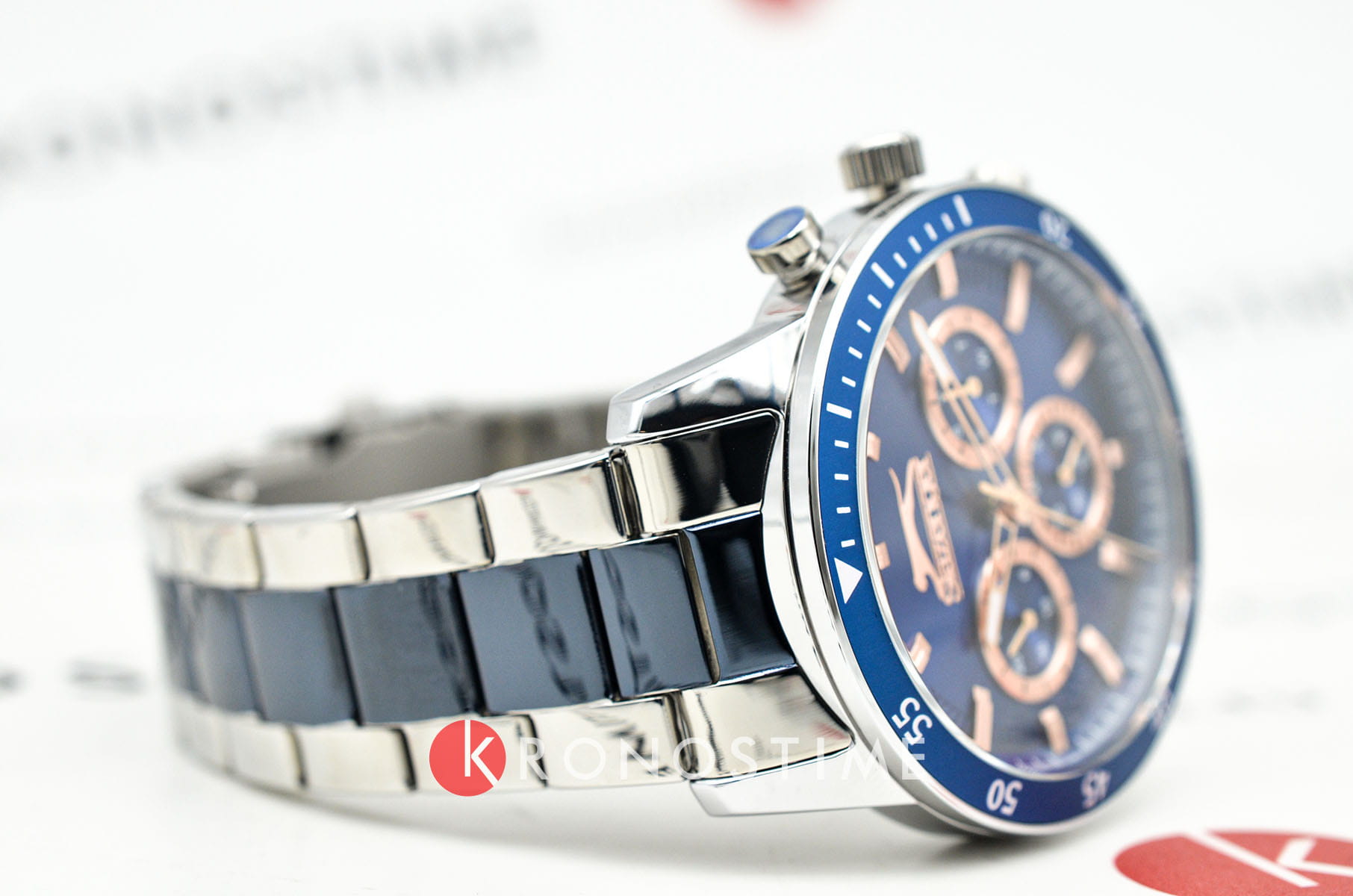 Slazenger Slazenger SL.09.2260.2.06,  англия мужские часы на браслете суперметалл с ip покрытием боковой вид