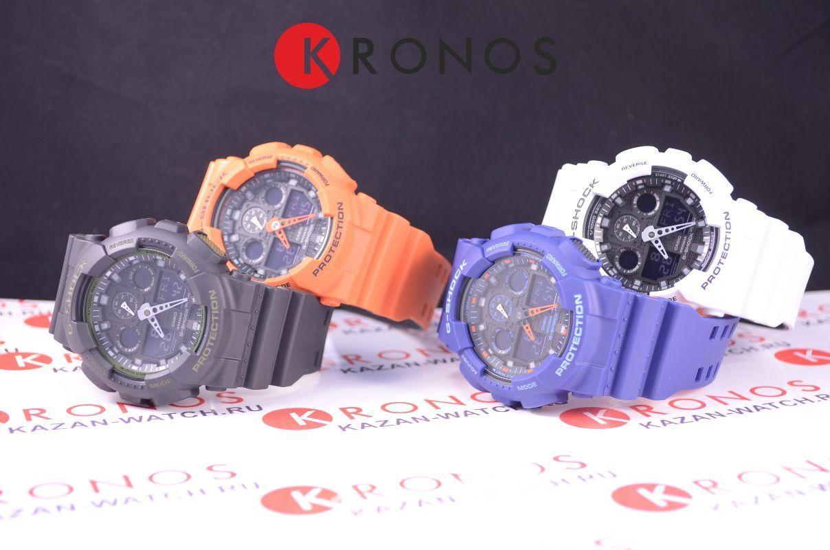 Casio Casio G-Shock GA-100L-4A мужские часы черный циферблат на запястье