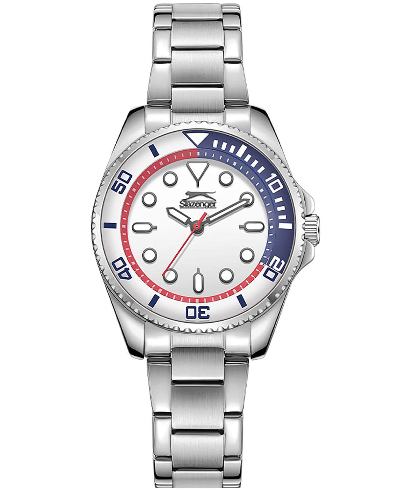 Slazenger Slazenger SL.09.2353.3.01  SL.09.2353.3.01 кварцевые женские часы серебристый циферблат, браслет суперметалл — вид спереди