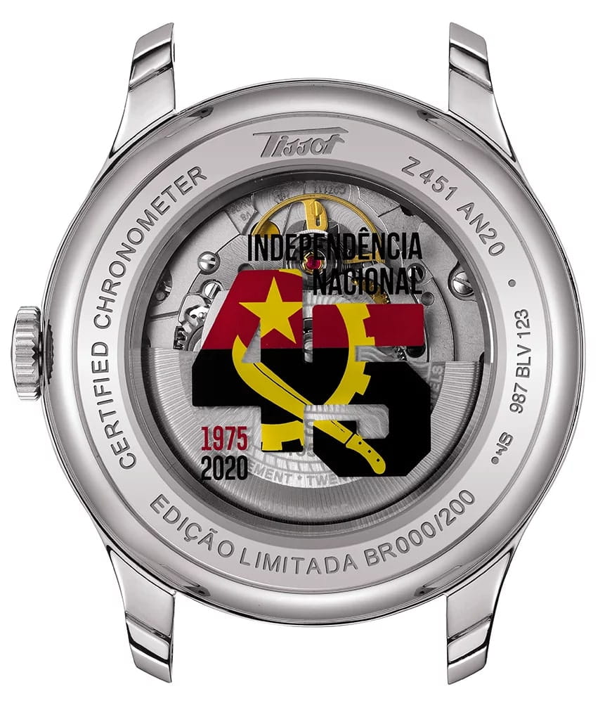 Tissot Tissot Heritage Angola 45 Year's Independance Limited Edition T66.1.723.34, t-heritage швейцария мужские часы на браслете кожаный боковой вид