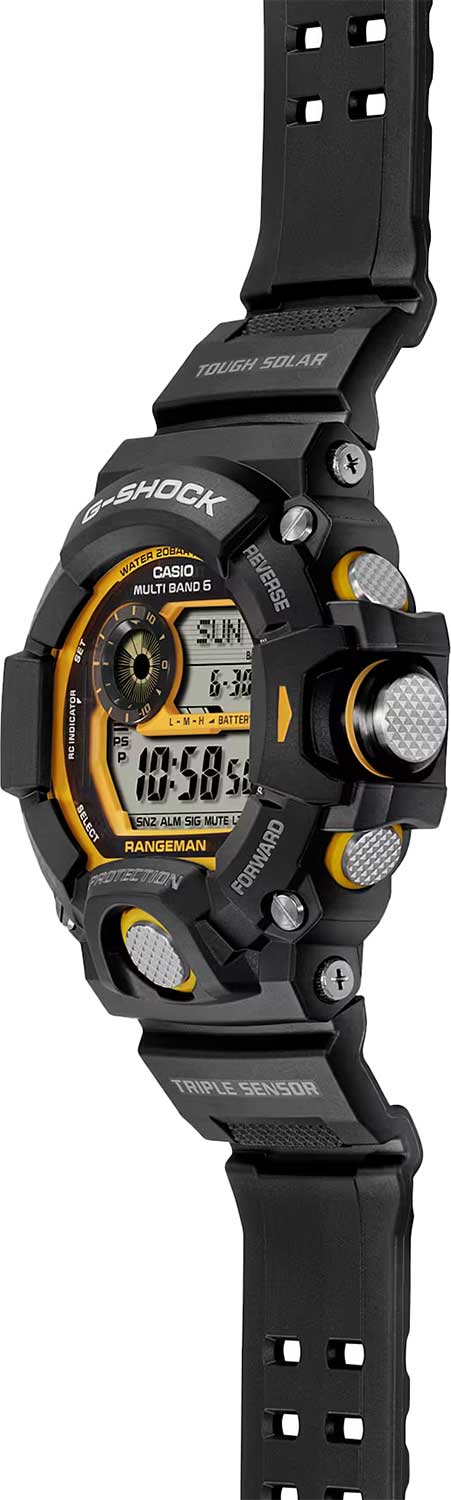 Casio Casio G-Shock GW-9400Y-1DR (GW-9400Y-1) электронные мужские часы часы крупный план серый циферблата