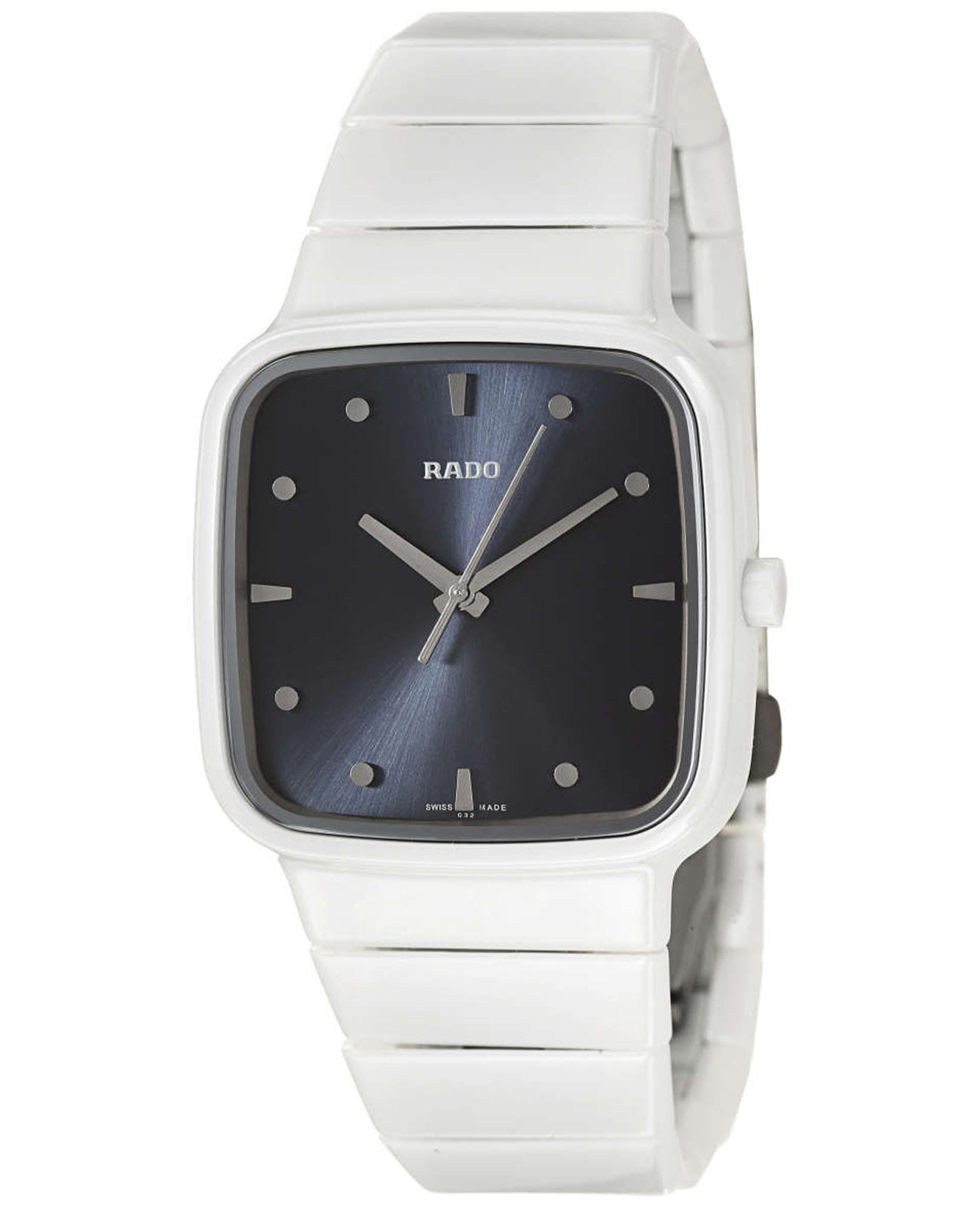 Rado Rado R5.5 R28382322  R28382322 кварцевые мужские часы синий циферблат, браслет высокотехнологичная плазменная керамика — вид спереди