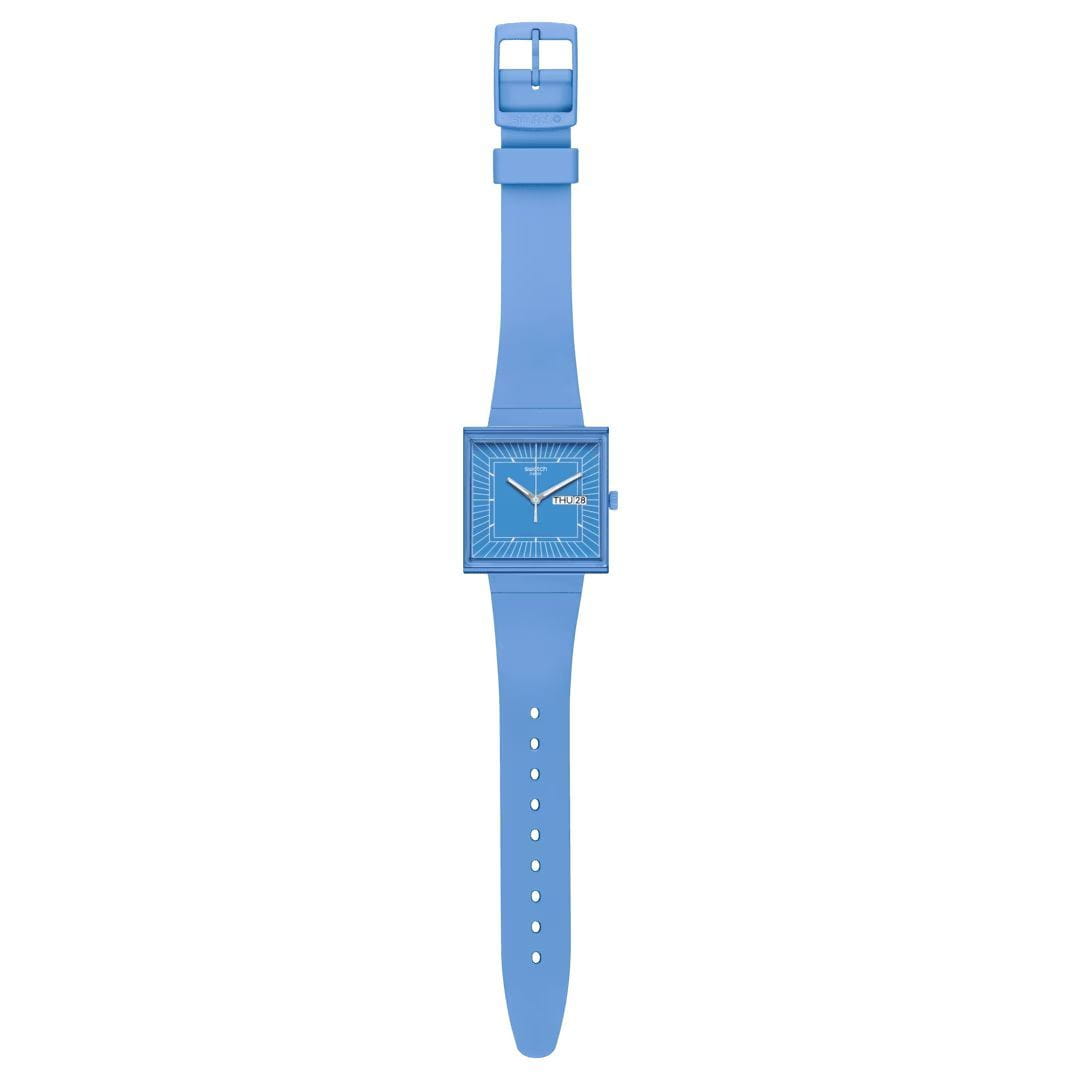 Swatch Swatch Square Bioceramic Standard SO34S700, bioceramic швейцария женские часы на браслете биоматериал боковой вид