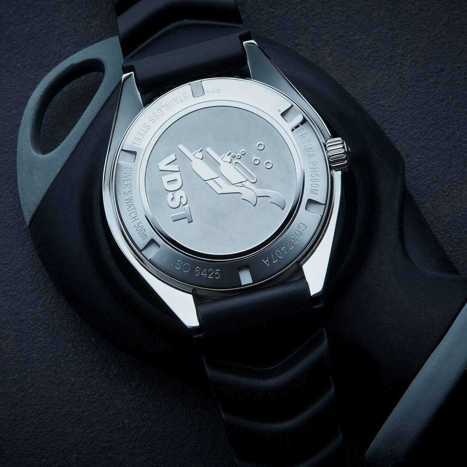 Certina Certina DS Super PH500M C037.407.17.280.10 механические мужские часы часы крупный план оранжевый циферблата