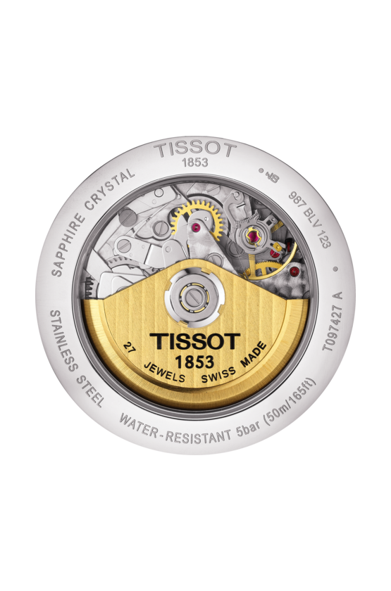 Tissot Tissot Bridgeport Automatic Valjoux T097.427.22.033.00, t-classic швейцария мужские часы на браслете сталь c pvd покрытием боковой вид