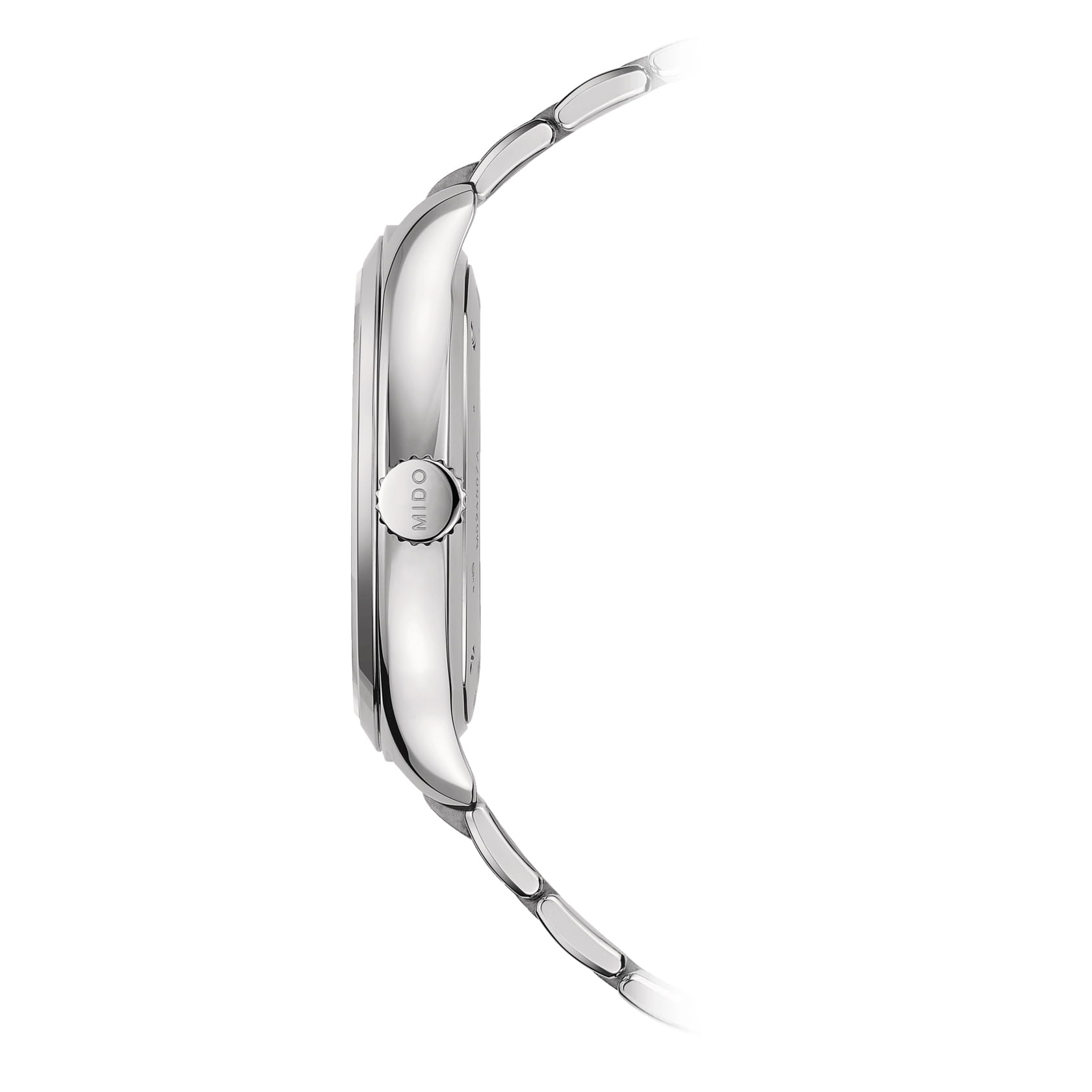 Mido Mido Belluna Royal Gent M024.507.11.031.00, belluna швейцария мужские часы на браслете нержавеющая сталь боковой вид