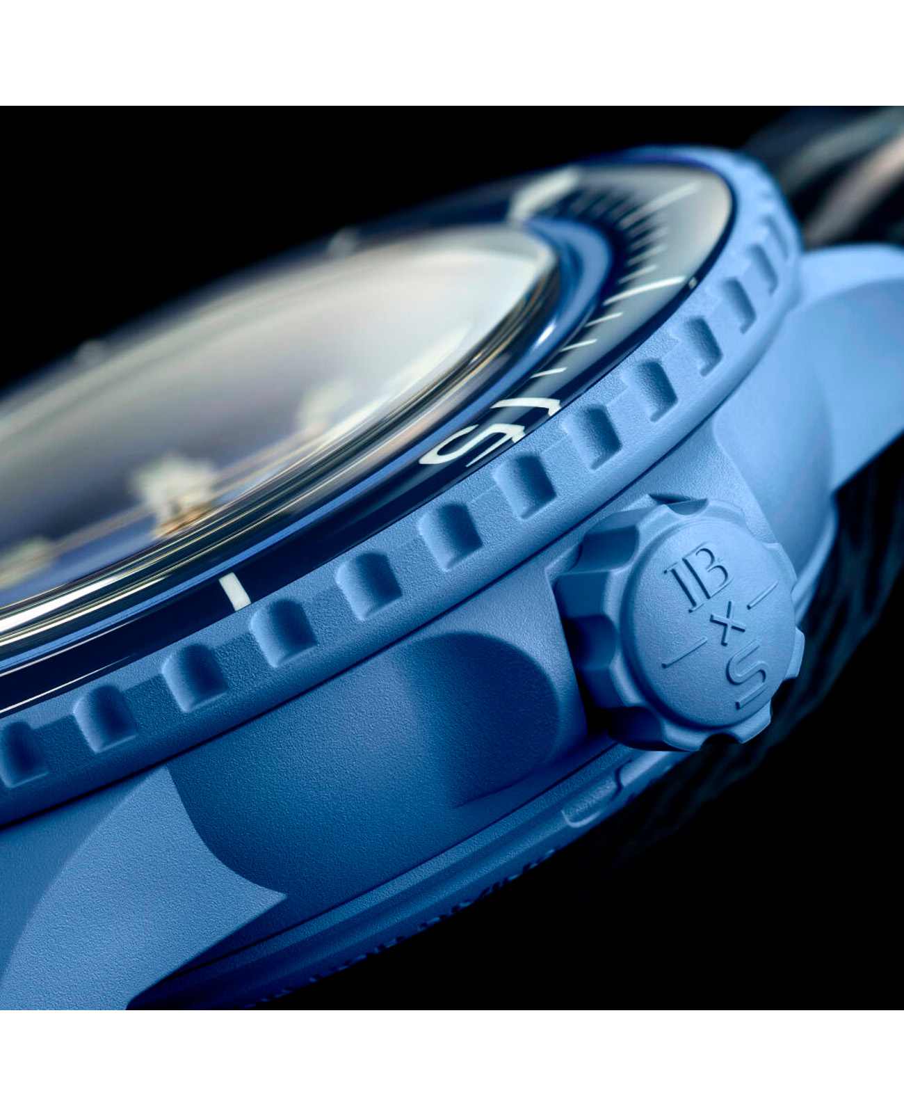 Оригинальные часы Swatch Swatch x Blancpain Atlantic ocean SO35A100 механические калибр механизма sistem51 общий вид