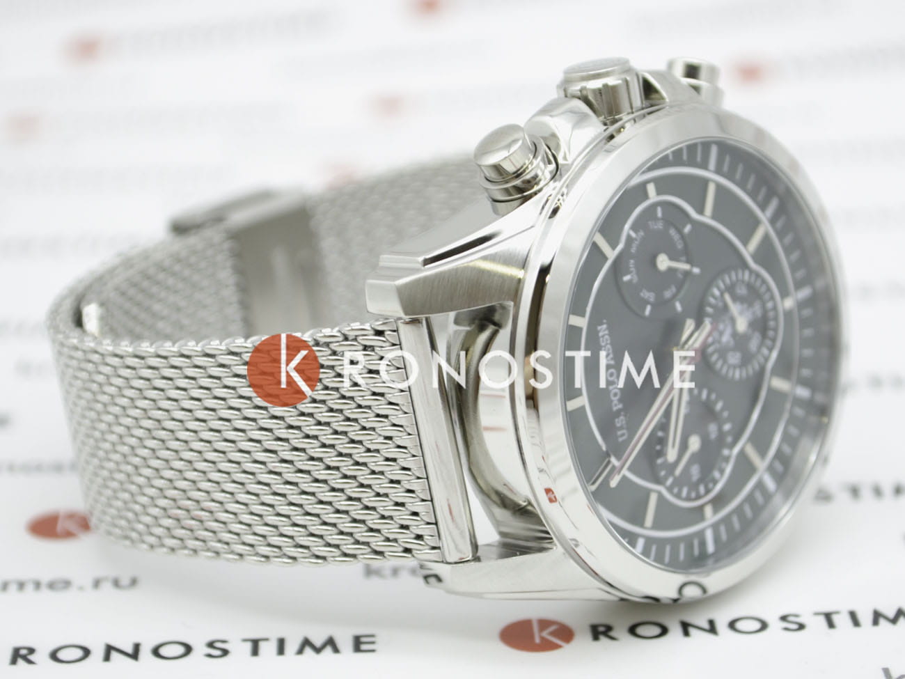 U.S. Polo Assn. U.S. Polo Assn. Crossing USPA1028-08 мужские часы зеленый циферблат на запястье