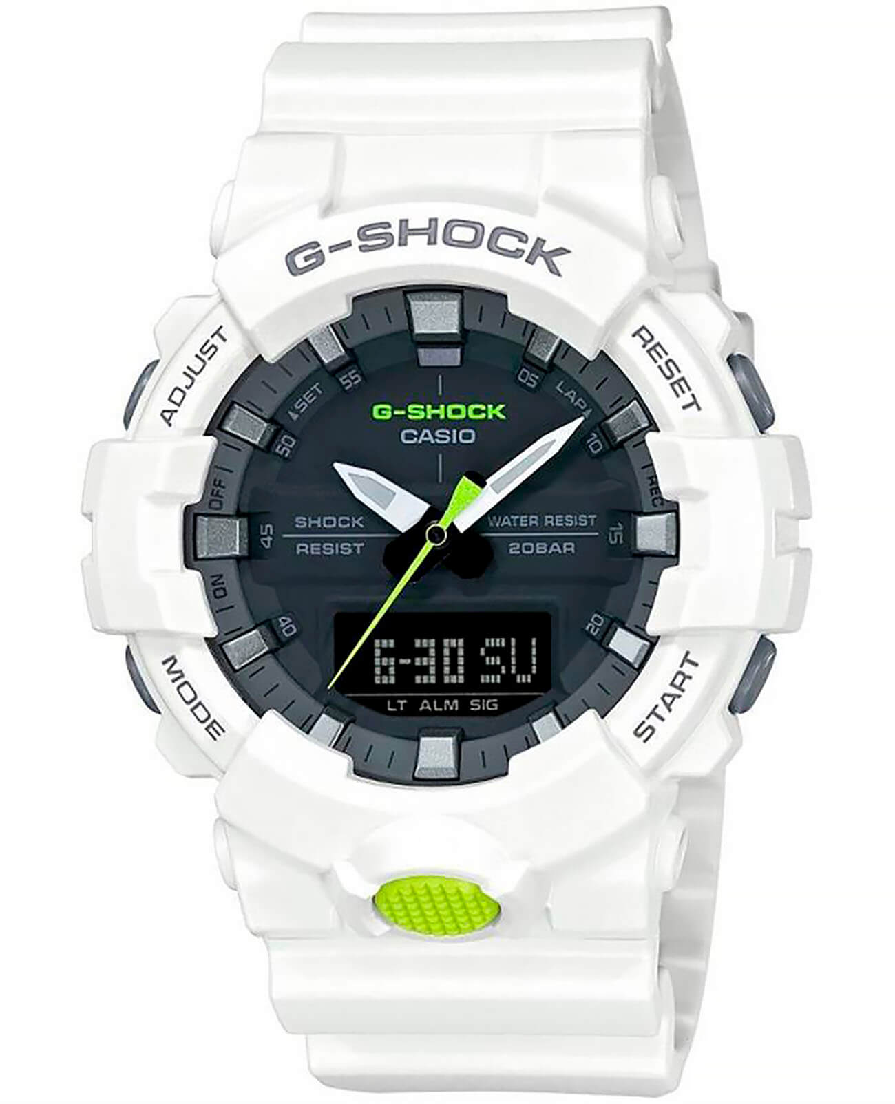 Casio Casio G-Shock GA-800SC-7A GA GA-800SC-7A электронные мужские часы черный циферблат, браслет полимер — вид спереди
