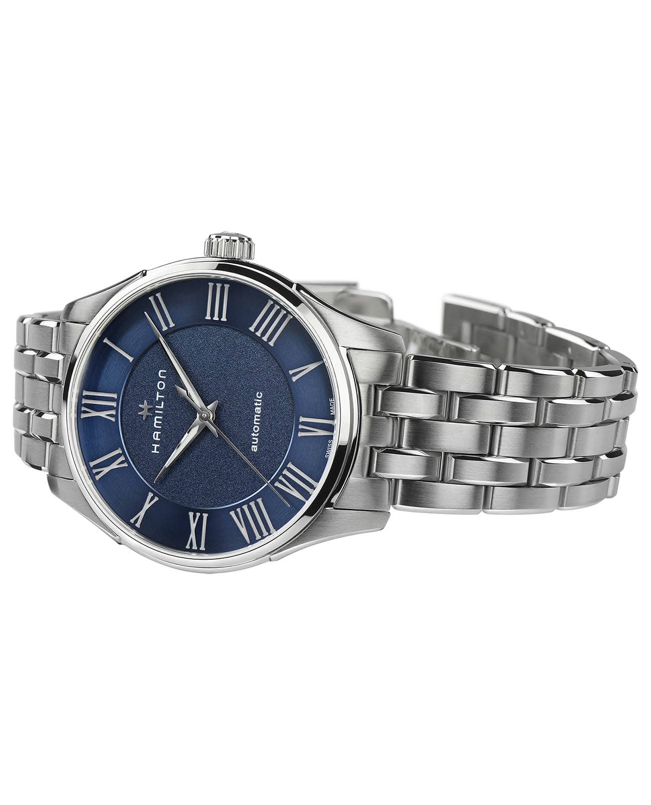 Hamilton Hamilton Jazzmaster Auto H42535140, jazzmaster швейцария мужские часы на браслете нержавеющая сталь боковой вид