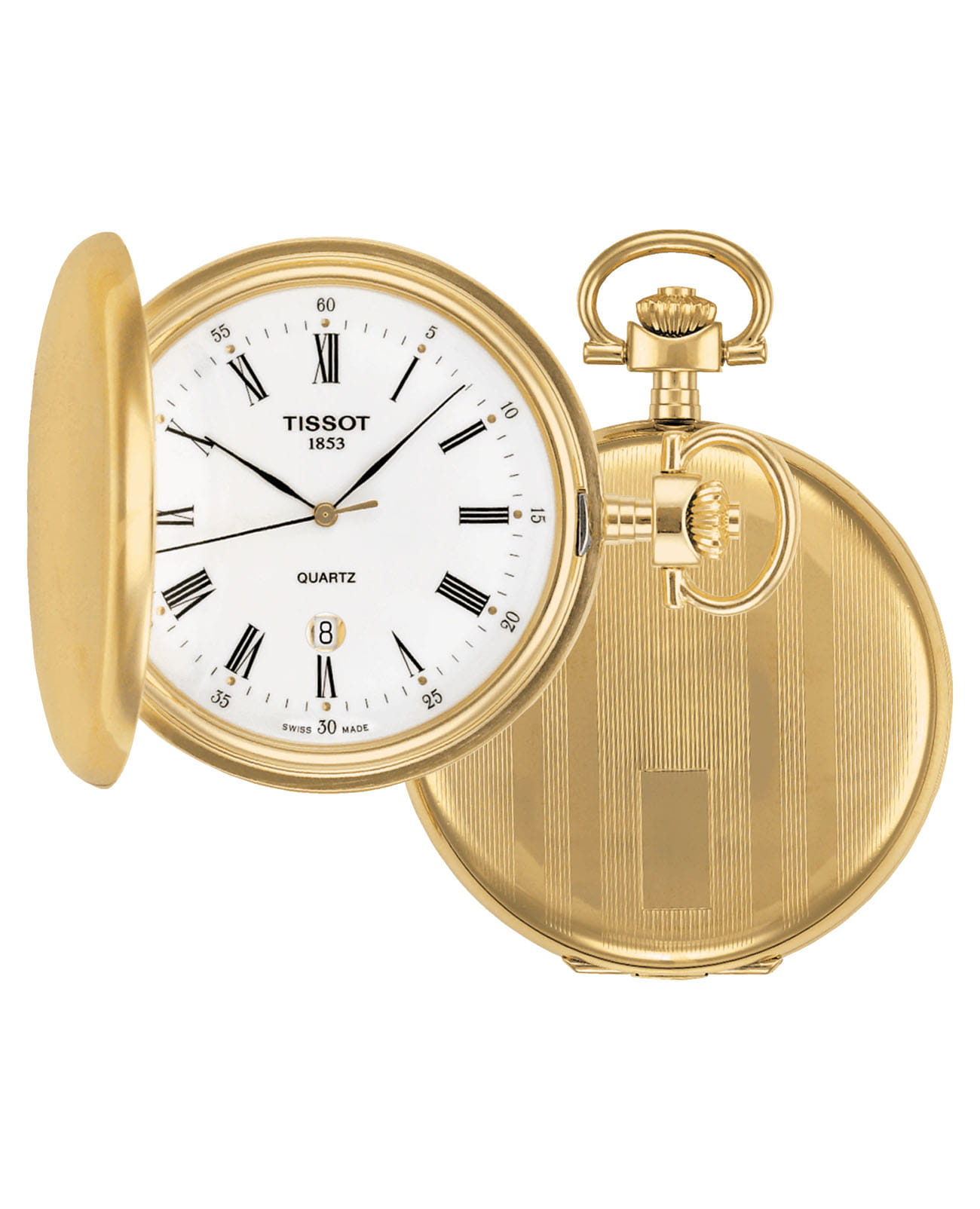 Tissot Tissot Savonnette T83.4.553.13  T83455313 кварцевые мужские часы белый циферблат, браслет не выбрано — вид спереди