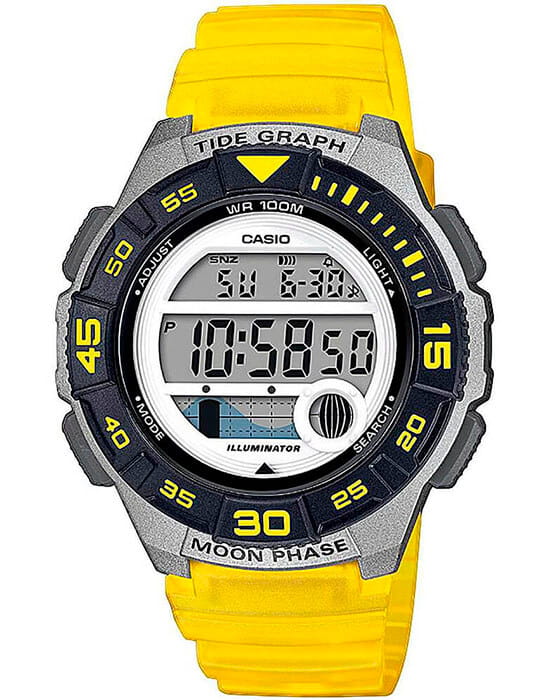 Casio Casio Collection LWS-1100H-9A  LWS-1100H-9AVEF кварцевые женские часы серый циферблат, браслет пластик — вид спереди