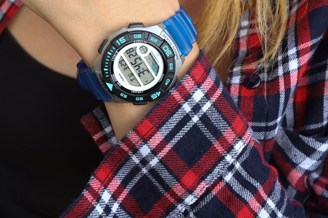 Casio Casio Collection LWS-1100H-2A кварцевые женские часы часы крупный план серый циферблата