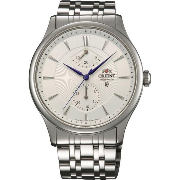 Orient Orient FM02002W (FFM02002W)  FFM02002W механические мужские часы белый циферблат, браслет  — вид спереди