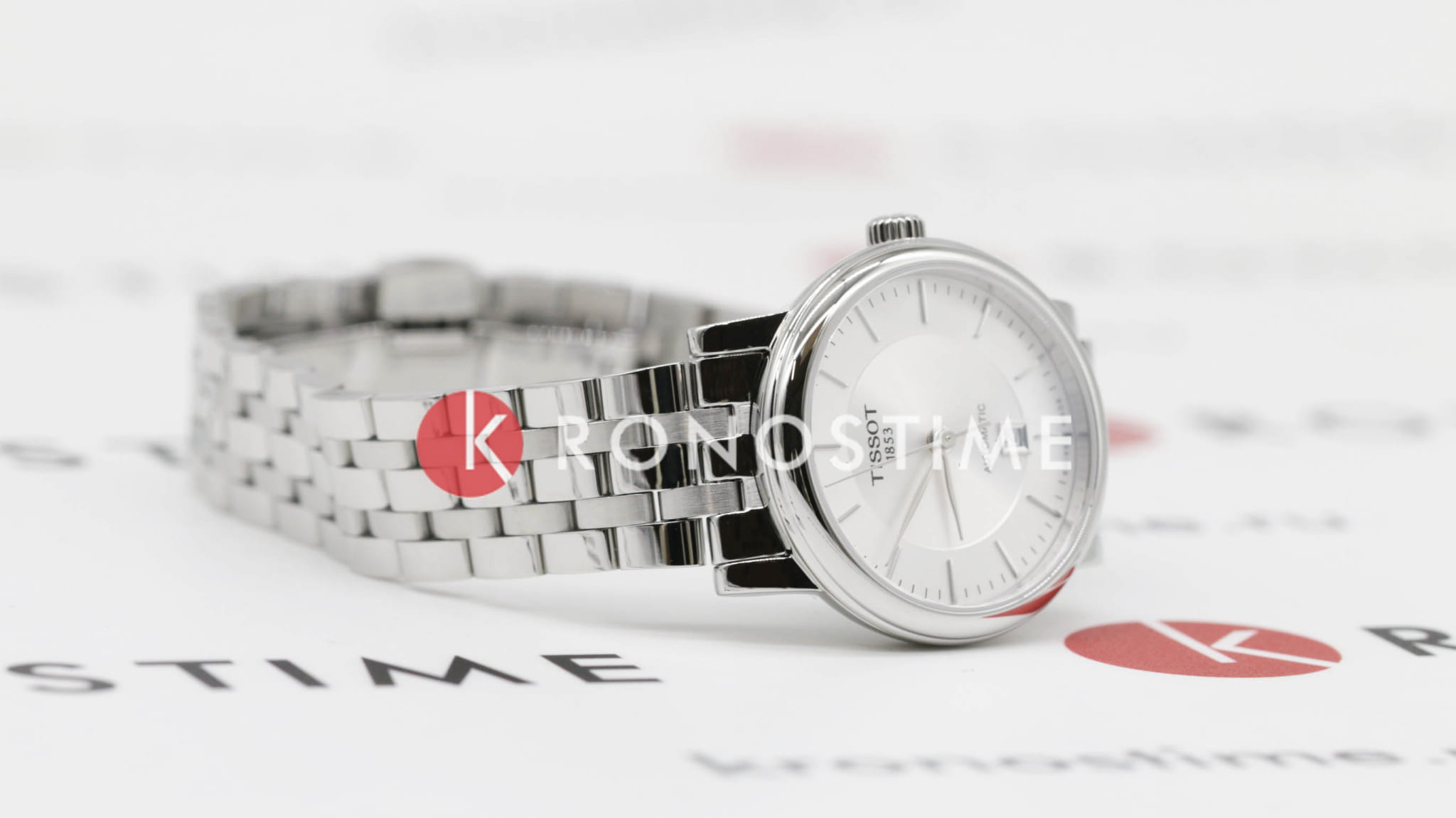 Tissot Tissot Carson Automatic Lady T122.207.11.031.00 женские часы белый циферблат на запястье