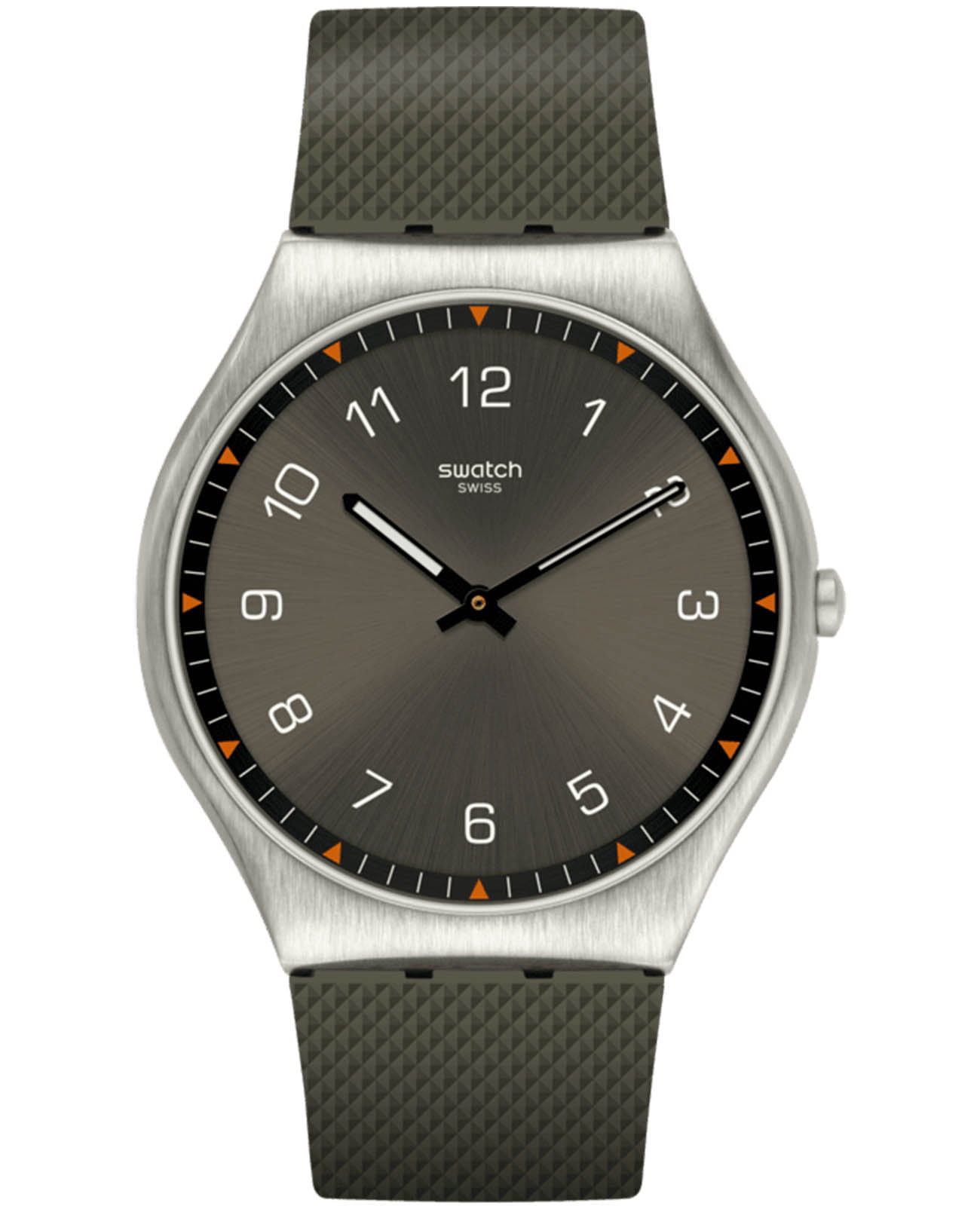 Swatch Swatch Skin Irony 42 SS07S103  SS07S103 кварцевые женские часы коричневый циферблат, браслет резина — вид спереди