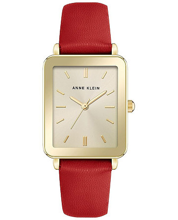 Anne Klein Rectangular Leather 3702CHRD